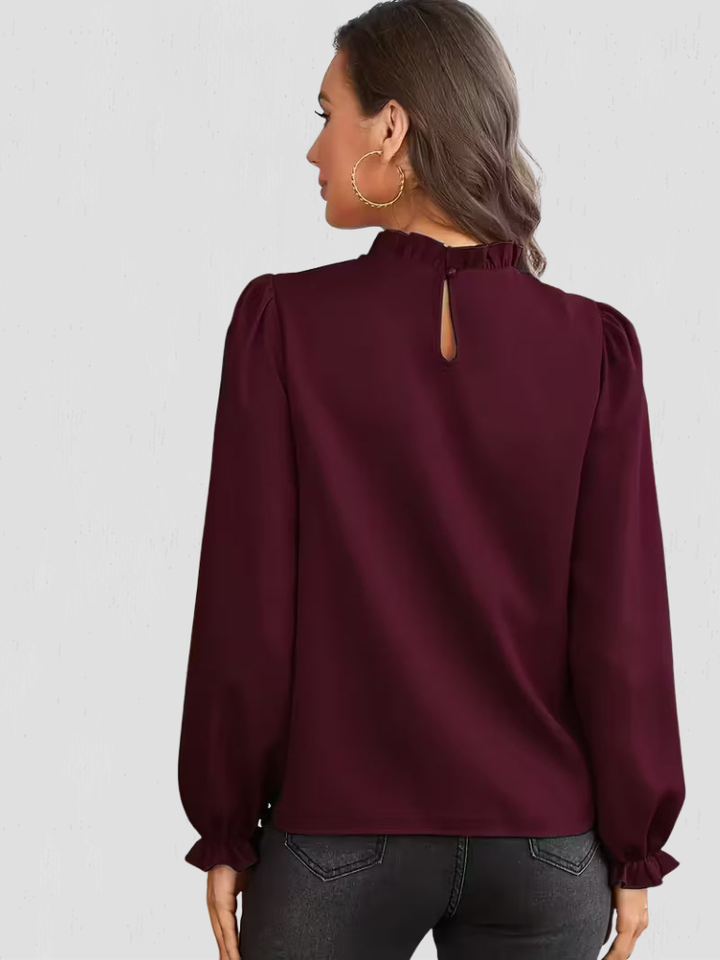 ASHLEY SOFT RUFFLE BLOUSE