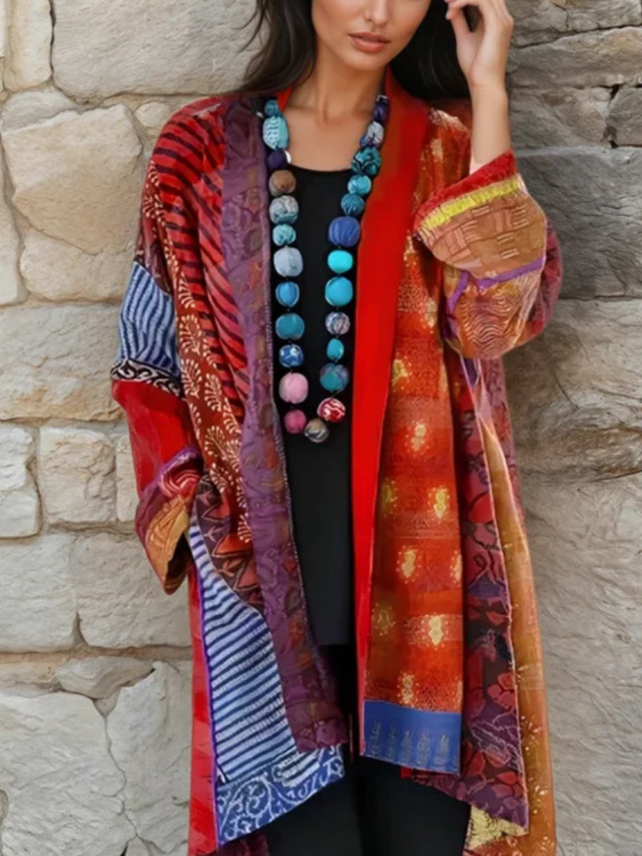 EVORA ETHNIC LONGLINE CARDIGAN