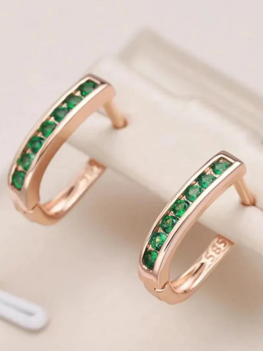 DAHLIA EMERALD EARRINGS