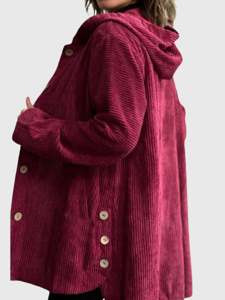 CLAUDINE CORDUROY HOODED JACKET